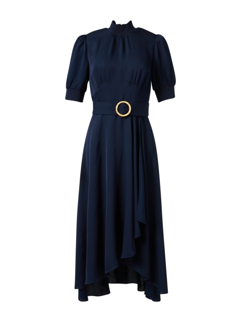 L.K. Bennett Violet Navy Belted Dress