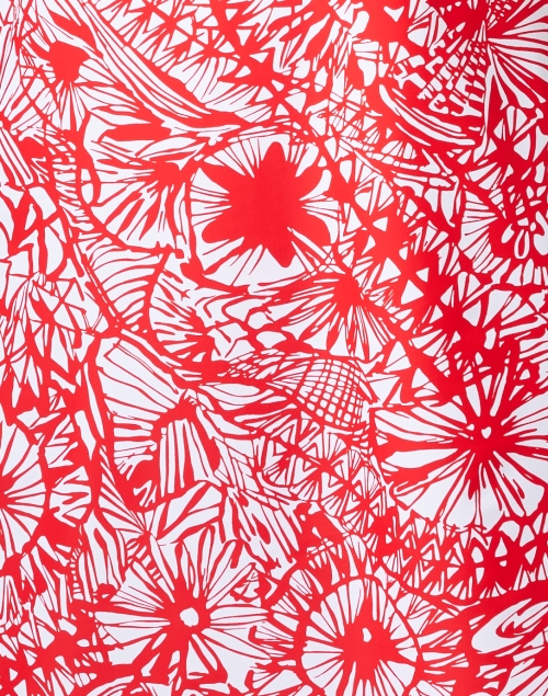 Fabric image - Jude Connally - Alexia Red Print Quarter Zip Dress