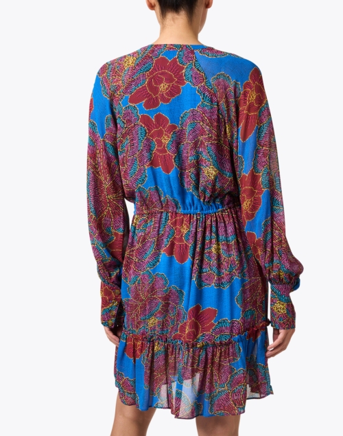 Back image - Farm Rio - Blue and Red Multi Print Dress