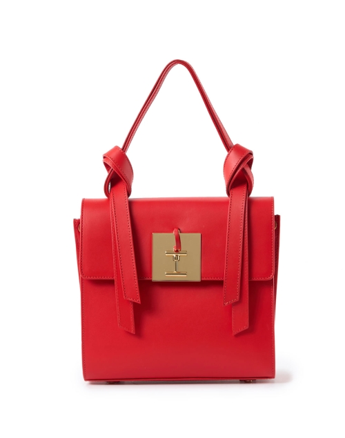 Product image - Ines de la Fressange - Beatrice Red Leather Buckle Handbag