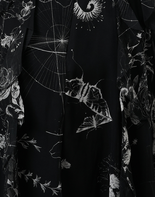 Fabric image - Jason Wu Collection - Black Multi Print Silk Chiffon Dress