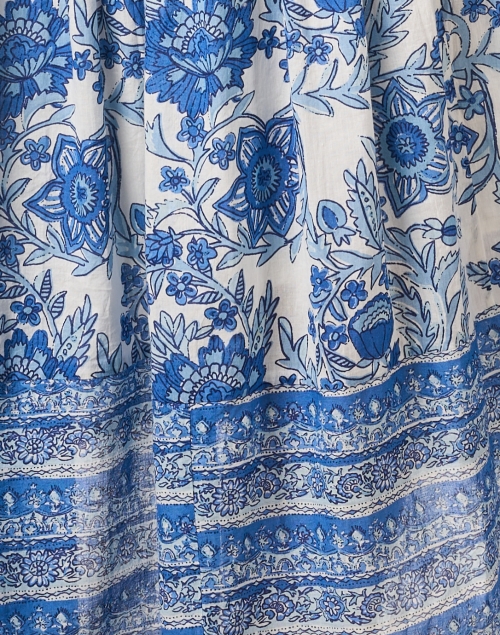Fabric image - Ro's Garden - Mumi Blue and White Print Cotton Dress