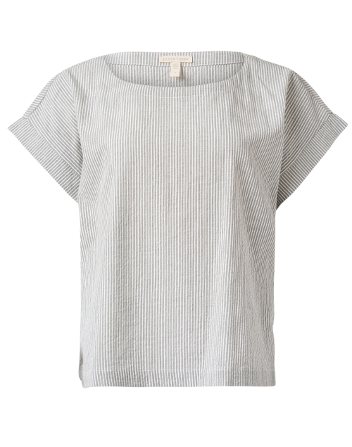 Product image - Eileen Fisher - White Striped Cotton Shirt