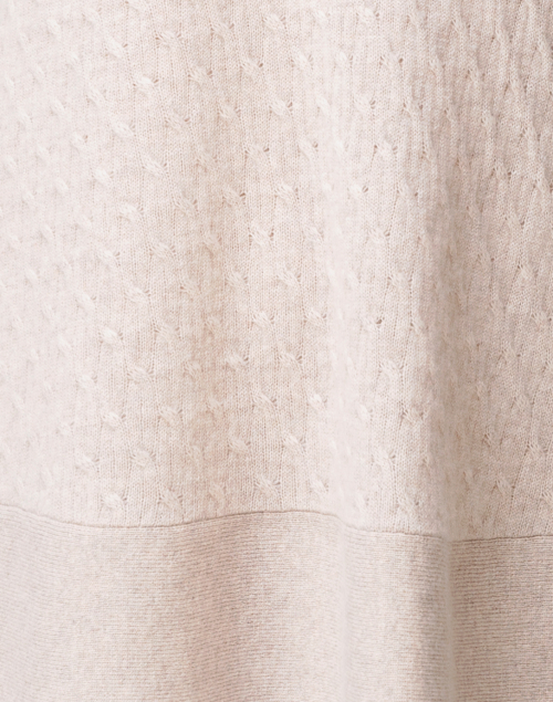 Fabric image - Cortland Park - St. Tropez Beige Cable Knit Cashmere Sweater
