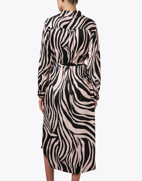 Back image - Finley - Alex Blush Pink and Black Printed Dress