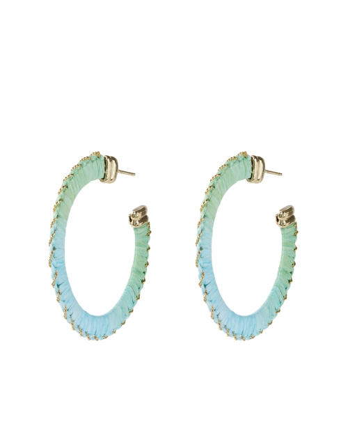 Product image - Gas Bijoux - Belo Blue Raffia Hoop Earrings