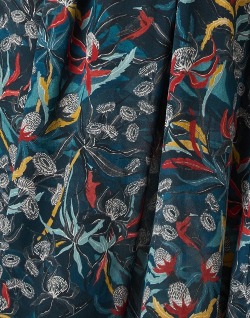 Fabric image - Chufy - Julia Blue Printed Maxi Dress