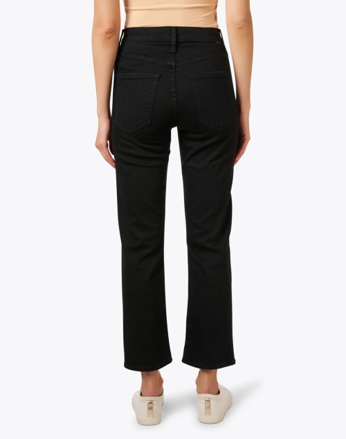 Back image - Mother - The Rider Black High-Waisted Ankle Jean