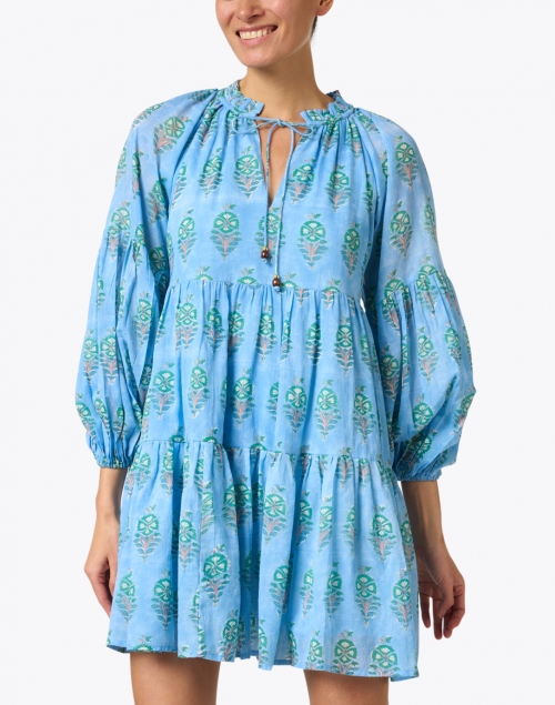 Front image - Oliphant - Blue Clover Cotton Dress