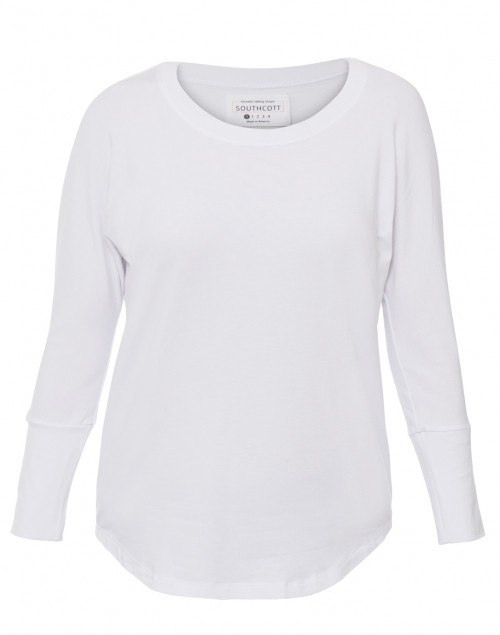 Product image - Southcott - White Scoop Neck Bamboo-Cotton Top