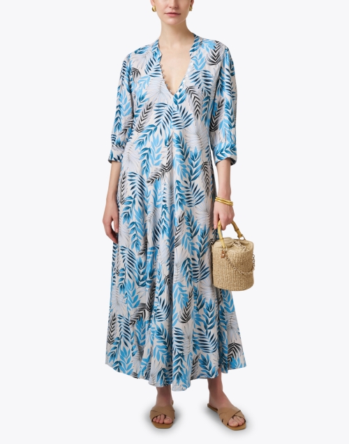 Daphne Blue Print Maxi Dress