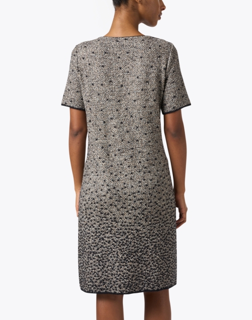 Back image - Marc Cain - Grey and Black Wool Cotton Tweed Dress