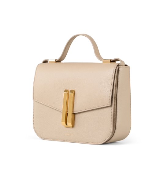 Front image - DeMellier - Vancouver Taupe Leather Crossbody Bag