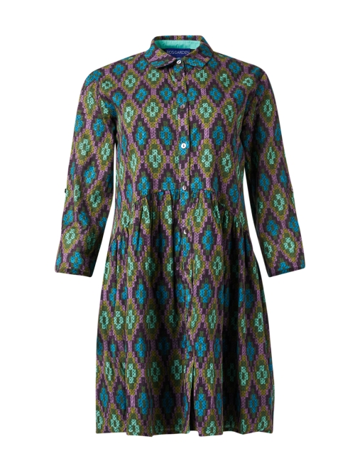 Product image - Ro's Garden - Deauville Green Argyle Print Shirt Dress