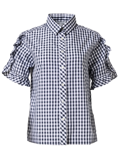 Product image - Hinson Wu - Lulu Navy Gingham Cotton Shirt