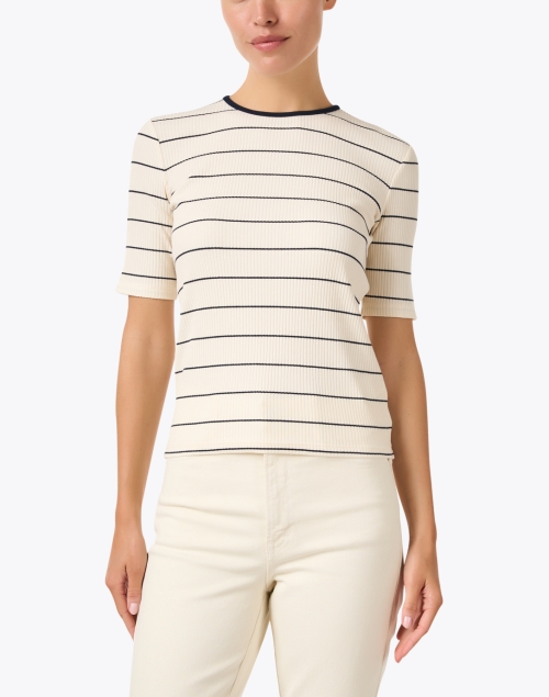 Front image - Vince - Cream Striped Top