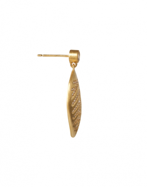 Back image - Dean Davidson - Passage Gold and White Topaz Leaf Drop Earrings