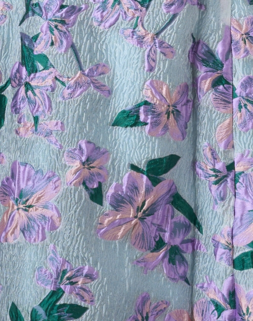 Fabric image - Abbey Glass - Charlotte Blue Floral Print Dress