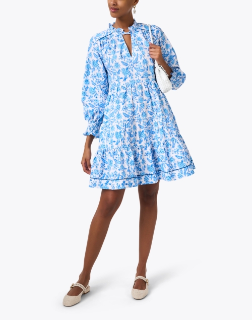 Martha Blue Print Dress