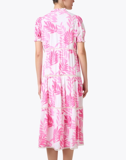 Back image - Sail to Sable - Pink Print Tiered Dress
