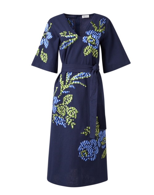 Product image - Megan Park - Freya Navy Embroidered Cotton Dress