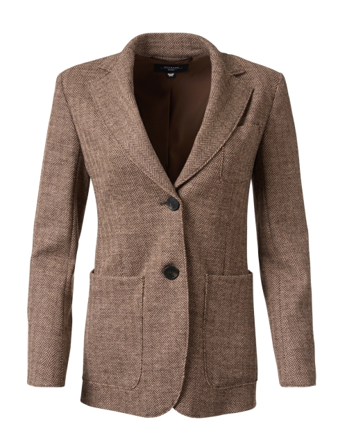 Product image - Weekend Max Mara - Brandy Brown Chevron Wool Blend Jacket
