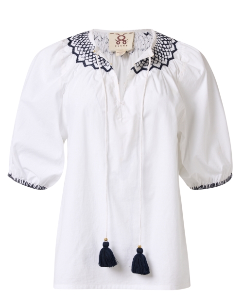 Product image - Figue - Frankie White Embroidered Cotton Blouse