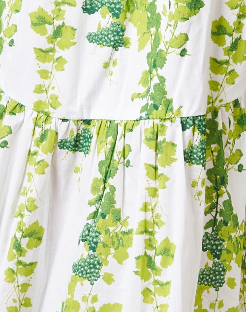 Fabric image - Ro's Garden - Deauville Green and White Print Shirt Dress