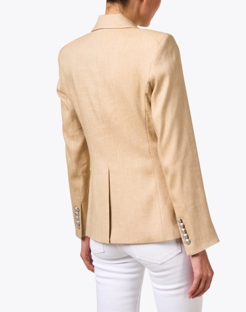 Back image - Veronica Beard - Miller Tan Linen Dickey Jacket