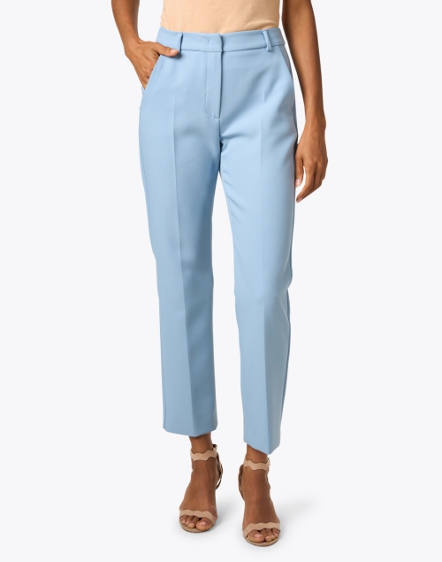 Front image - Weekend Max Mara - Rana Blue Stretch Cotton Trouser