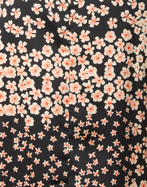 Fabric image - Tara Jarmon - Rillyta Black Floral Print Midi Dress