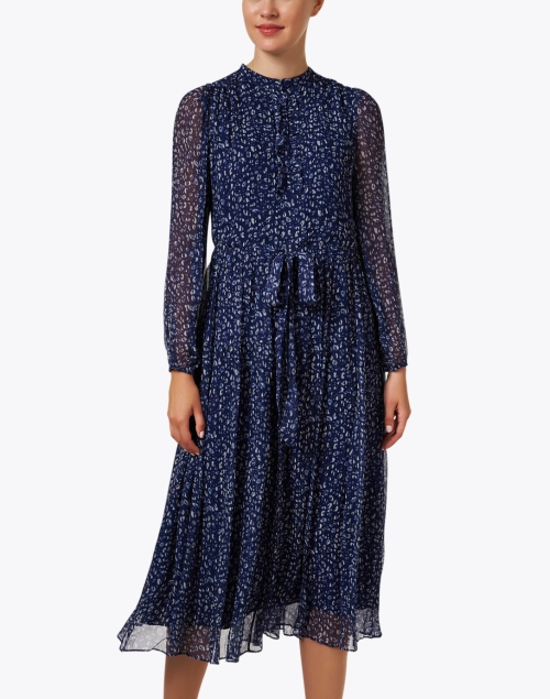 Front image - Shoshanna - Ama Blue Print Dress