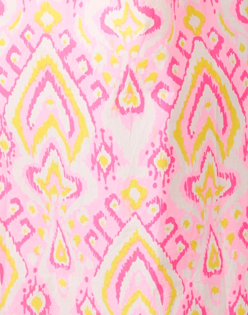 Fabric image - Sail to Sable - Pink Ikat Print Cotton Tunic Dress
