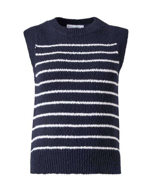 Product image - White + Warren - Navy and White Stripe Cotton Sweater