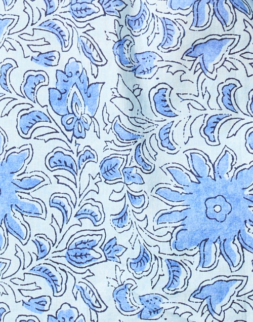 Fabric image - Bella Tu - Blue Print Cotton Tunic Top
