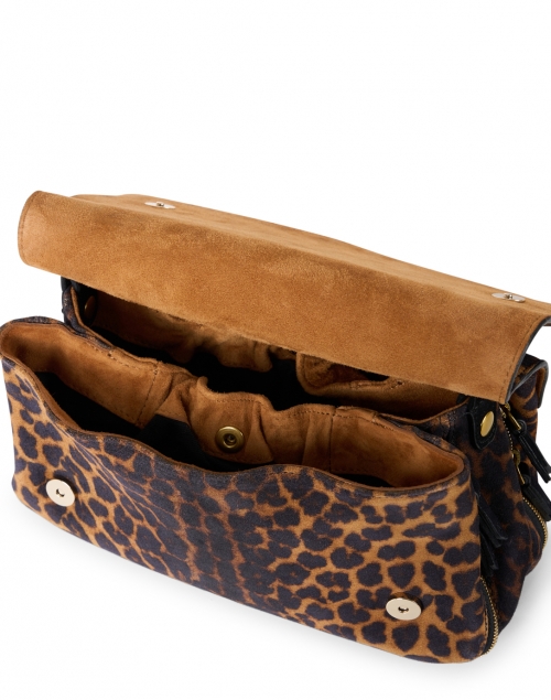 Front image - Jerome Dreyfuss - Bobi Leopard Suede Crossbody Bag