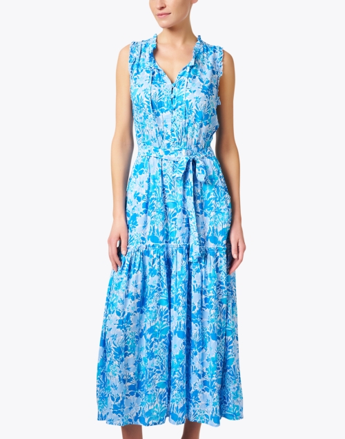 Front image - Walker & Wade - Alexis Blue Floral Print Dress
