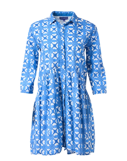 Product image - Ro's Garden - Deauville Blue and White Geo Printed Shirt Dress