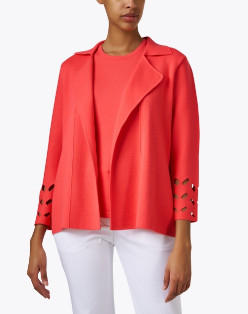 Front image - J'Envie - Coral Cutout Knit Jacket 