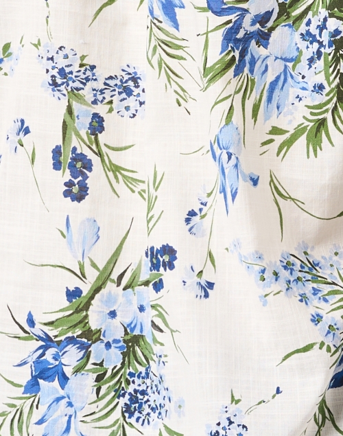 Fabric image - Veronica Beard - Ashlynn Cream Floral Cotton Blouse