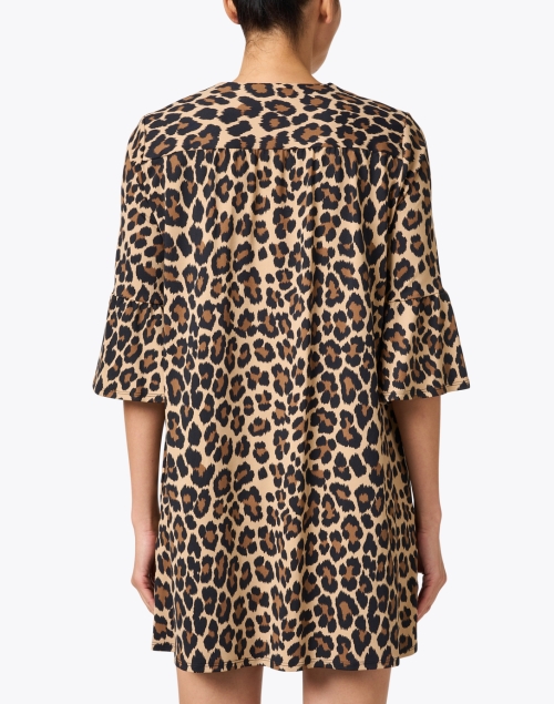 Back image - Jude Connally - Kerry Neutral Leopard Printed Dress