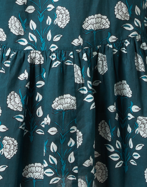 Fabric image - Ro's Garden - Deauville Green Printed Shirt Dress