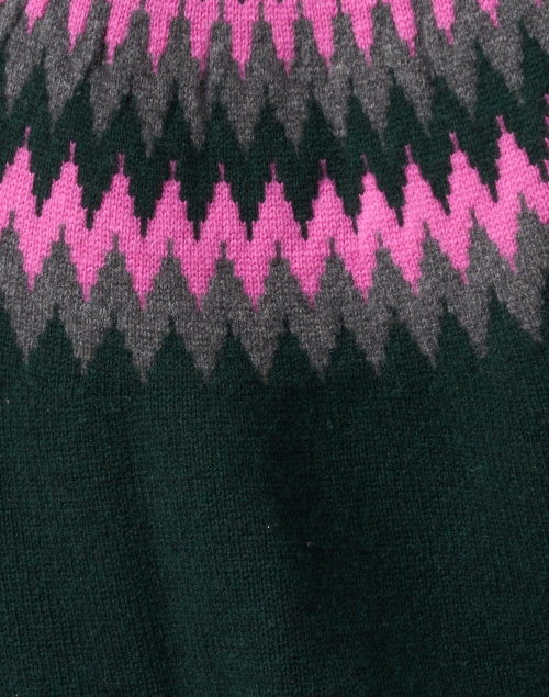 Fabric image - Jumper 1234 - Green and Pink Nordic Wool Cashmere Sweater