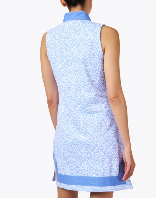 Back image - Sail to Sable - Blue Print French Terry Tunic Dress