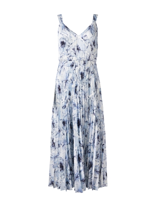 Product image - Vince - White and Blue Floral Pleated Dress