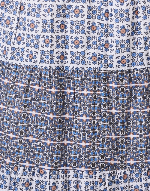 Fabric image - Ro's Garden - Jinette Blue Print Maxi Dress