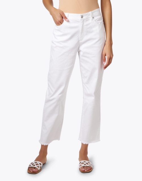 Front image - Eileen Fisher - White Straight Leg Ankle Jean