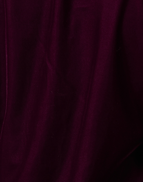 Fabric image - Bella Tu - Rachel Burgundy Embroidered Velvet Tunic Top