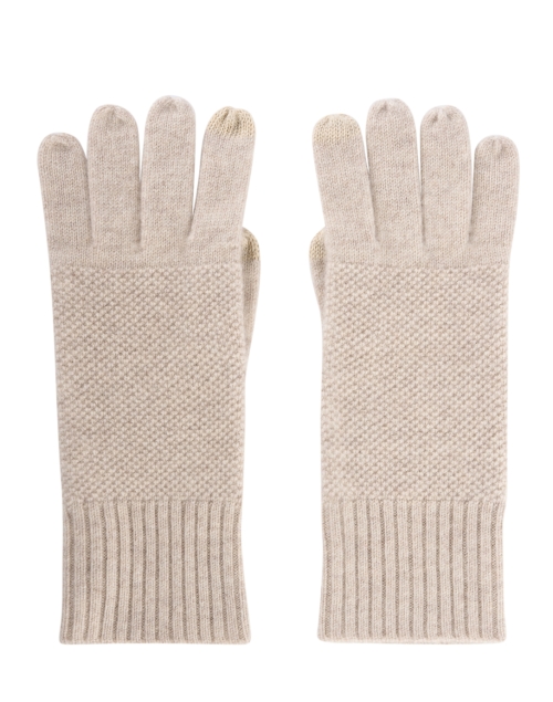 Product image - Kinross - Beige Cashmere Textured Gloves
