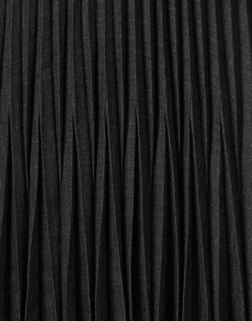 Fabric image - D.Exterior - Black Pleated Wool Skirt